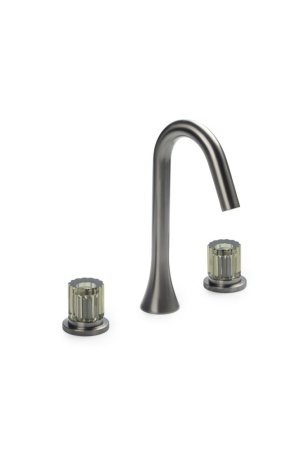Смеситель из стены SWAN на 3 отв. GUN METAL ELEGANTE GREEN 153-GM-EL-GREEN