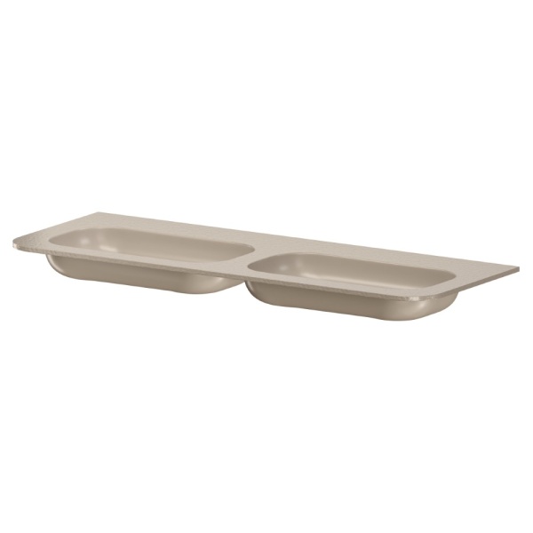 Раковина моноблок VOI 140см STONE FINISH DAPHNE 786-140-SF-D без отв.