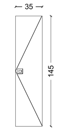 Пенал 35 см ArmadiArt Lucido 772-D