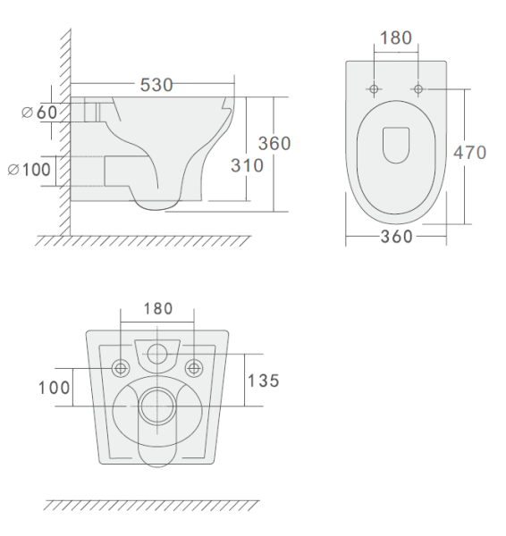 Унитаз подвесной Boheme Fiore 978-SET-W