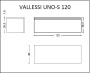 Тумба под столешницу 120 см ArmadiArt Vallessi Uno-S 897-120-A mat
