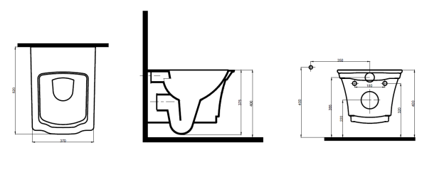 Унитаз подвесной Boheme Hermitage 951-G