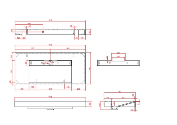 Раковина 100 см ArmadiArt Flat 859-100-NM продается только в комплекте с тумбой