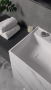 Раковина напольная Cube Corian 480*480*850 Calacatta 802-CLCT