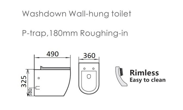 Унитаз подвесной Boheme Nero 961/2