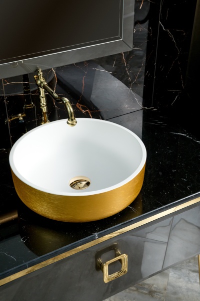 Раковина накладная Ø41,5 см ArmadiArt Sole Corian 819-G