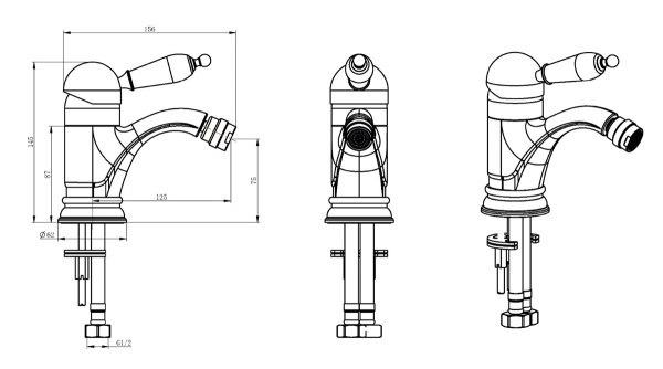 Смеситель для биде Boheme Medici Ripresa 306-SW