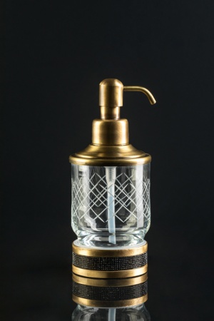 Дозатор жидкого мыла Boheme Royal Cristal 10929-G-B