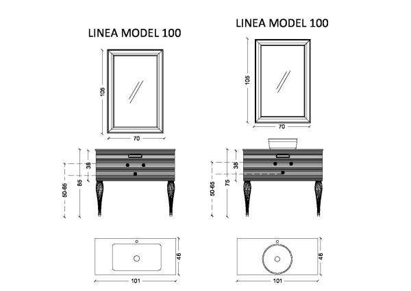 Тумба под раковину 100 см ArmadiArt Vallessi Avantgarde Linea 842-100-WG
