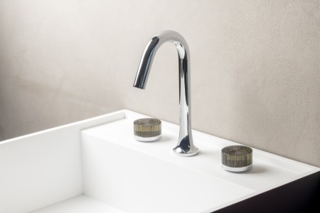 Смеситель из стены SWAN на 3 отв. CHROME STELLA GREEN 153-CR-ST-GREEN