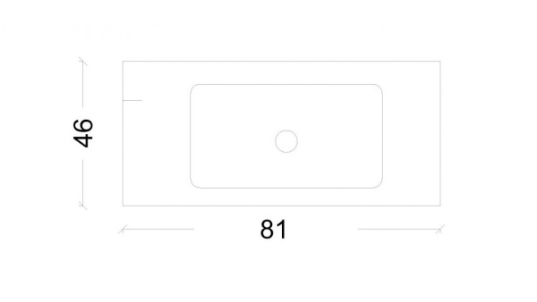 Раковина без отверстия 80 см ArmadiArt Vallessi 838-080-WG продается только в комплекте с тумбой