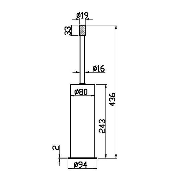 Туалетный ершик Boheme Uno 10979-CB