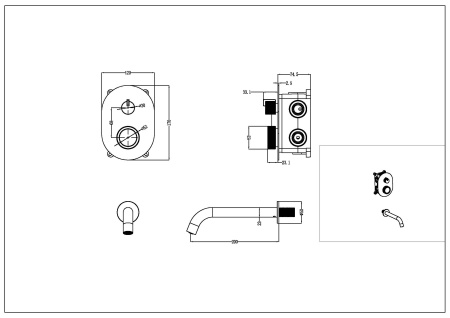 Смеситель автоматический встроенный TECH Copper Brushed 154-4-CB