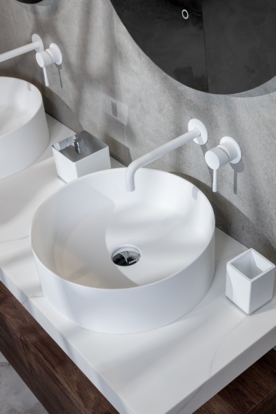 Раковина накладная Ø41,5 см ArmadiArt Sole Corian Slim 819-MW