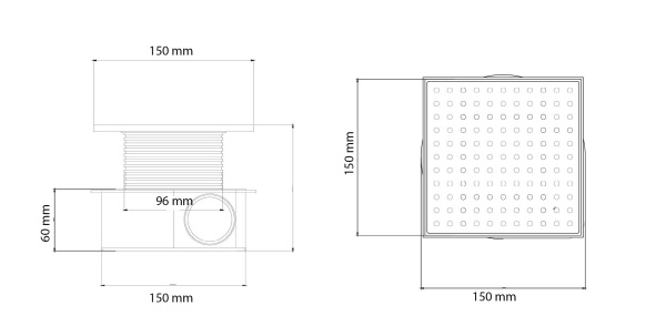 Душевой трап 15х15 см ArmadiArt Smart Design 984-15-MG