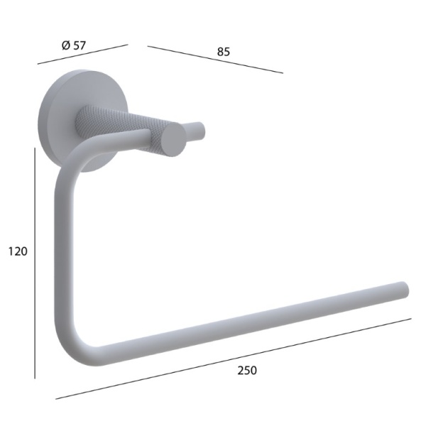 Держатель полотенец Boheme Uno 10975-MW