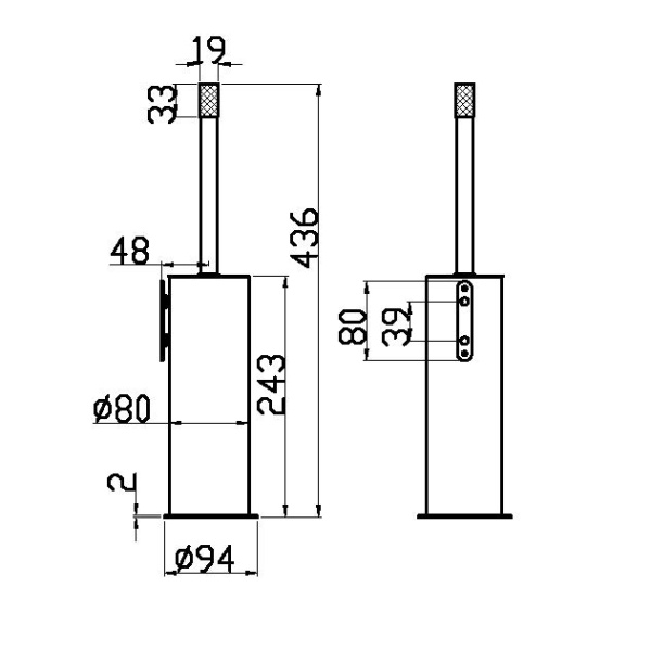 Туалетный ершик Boheme Uno 10984-CB