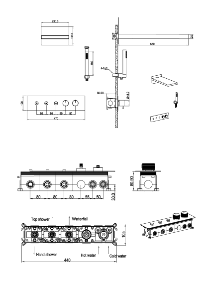 Встраиваемая душевая система Boheme Fusion 131-MW