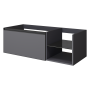 QUATRO 6 120см (80+40) тумба ANTHRACITE профиль ANTHRACITE c подсветкой 790-M6-120-A-A-LED