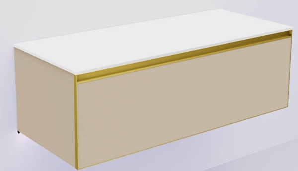 QUATRO 1 120CM тумба DAPHNE профиль MATT GOLD + внутр. подсв. 790-M1-120-D-MG-LED