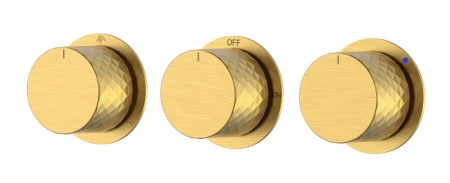 Смеситель встроенный STICK DIAMOND MATT GOLD 3-х проходной 124-3-MG.1