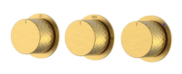 Смеситель встроенный STICK DIAMOND MATT GOLD 3-х проходной 124-3-MG.1