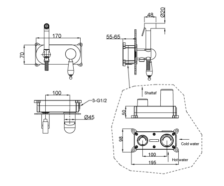 Гигиенический душ Boheme Medici 424-BSW