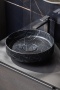 Раковина накладная Ø40 см ArmadiArt Sole Corian 801-NM