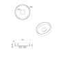 Раковина Ø40 см на пьедестале ArmadiArt Sole Corian 801-CLCT+801-Base-Rwood
