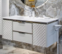 Раковина 121 см ArmadiArt Rombo Corian 776-120-W продается только в комплекте с тумбой
