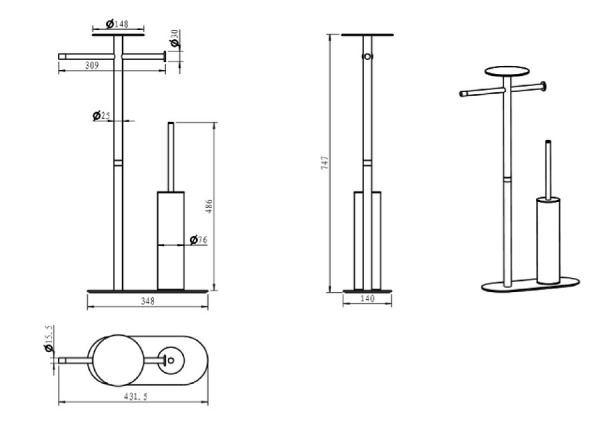 Стойка Boheme Venturo 10953-W-G
