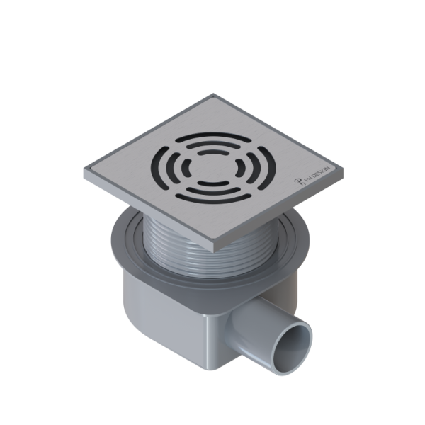 Душевой трап 10х10 см ArmadiArt Smart Design 984-10-CR