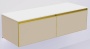 QUATRO 2 140см (70+70) тумба DAPHNE профиль MATT GOLD + внутр. подсв. 790-M2-140(70+70)-D-MG+LD