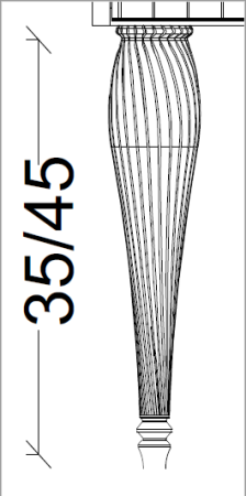 Ножки высокие ArmadiArt Vallessi Avantgarde Spirale 848-B-45, 1 пара