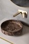 Раковина накладная Ø40 см ArmadiArt Sole Corian 801-ED