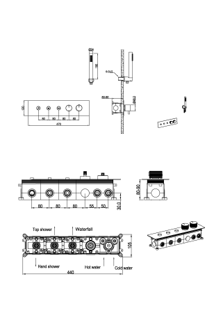 Смеситель FUSION TERMO с ручным душем 131-SYS-MW