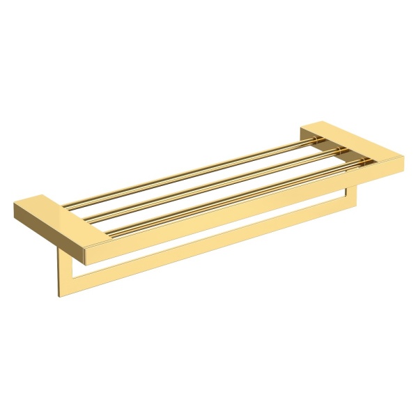 Полка для полотенец Qubic Gold 10737-G