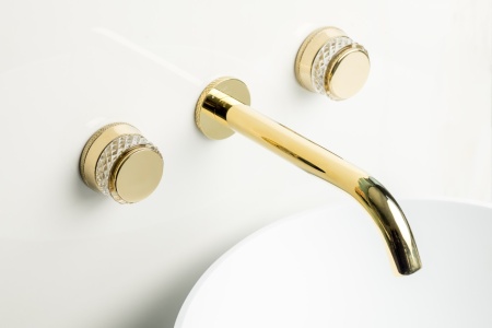 Смеситель для раковины Boheme Aura 152-2-G-A