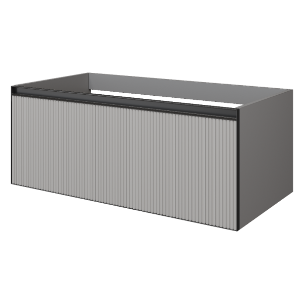 Тумба под раковину 100 см с подсветкой ArmadiArt Quatro 1 790-M1-100-L-RIB-A-LED