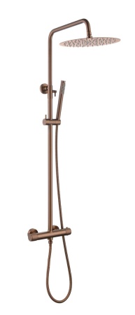 Стойка для душа с термостатом UNO BRUSHED BRONZE без излива 468-T-2-BRB